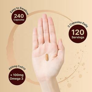 Hochwirksames CoQ10 400mg mit Omega-3-Kapseln 240 Stück 2-in-1-Formel für Herz-, Gehirn- und Energieunterstützung - Product Image 3