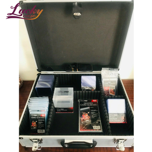 Aluminum Box Storage Case Factory Wholesale Hard Tool Case Premium Silver Sports Card Storage Case with Adjustable EVA Dividers