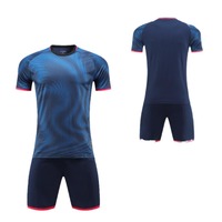 Ropa Deportiva Personalizada para Entrenamiento de Fútbol, de Secado Rápido, con Rayas, Manga Corta, Traje para Partidos, Uniforme Deportivo para Estudiantes