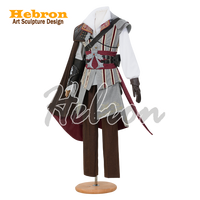 Costumes de jeu cosplay unisexes pour adultes Assassin's Creed 2 Ezio Auditore, collection complète personnalisable, en stock, avec shorts