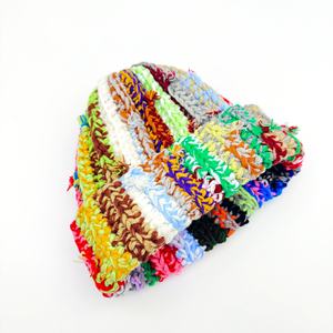 หมวกถักโครเชต์สำหรับผู้หญิงหมวกฤดูหนาวผ้าแจ็คการ์ดงานแฮนด์เมดแฟชั่นใหม่2025 - Product Image 3