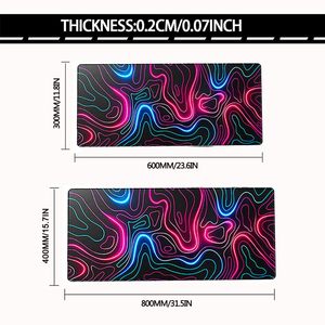 Grand tapis de souris de jeu souple et imperméable de 80x30 cm avec bords cousus et tapis de bureau antidérapant pour clavier et souris - Product Image 2