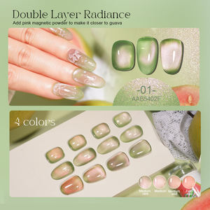 R S Nail Best Seller 16G Guava Cat Eye Gel 4 colores Italia Msds Manicure Uv Led Nail Gel Cat Eye Gel de larga duración de alta calidad - Product Image 3