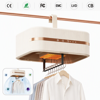 Séchoir à linge portable électrique compact avec contrôle par minuterie, UV et sac de séchage pour vêtements suspendus