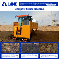 Machine à retourner le compost LANE, autopropulsée sur chenilles, équipement d'aération et de retournement des composts en hauteur, haute performance agricole