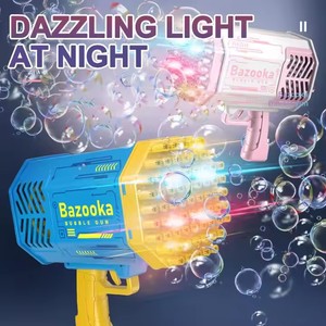 Soplador de burbujas de cohete recargable eléctrico al por mayor para niños, máquina automática de burbujas de jabón de 69 agujeros, juguete de burbujas de bazooka - Product Image 6