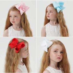 Pinzas para el pelo con lazo grande de 6 pulgadas para niña, pinzas para el pelo, cinta de grogrén de Color sólido, lazos para el pelo, pinzas de cocodrilo - Product Image 2