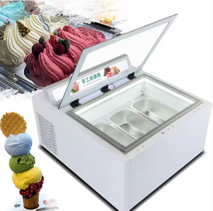 MY-60ACompact Square Ice Cream <b>Display</b> <b>Case</b> with Three Basins for Commercial Catering Use - Product Image 3