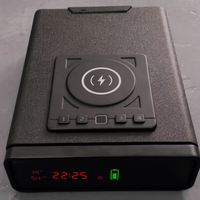 Coffre-fort intelligent en acier laminé à froid avec empreinte digitale et mot de passe, sécurité domestique antivol, recharge sans fil et connectivité Bluetooth intégrée