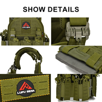 Gilet tactique personnalisé en nylon 500D 1000D et tissu Cordura noir, porte-plaques à dégagement rapide pour hommes
