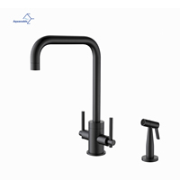Robinet de cuisine Aquacubic Factory CUPC en acier inoxydable à 2 poignées