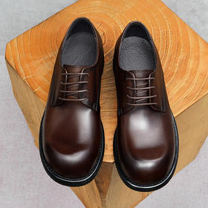 Chaussures en cuir respirantes et élégantes pour hommes, chaussures plates décontractées et habillées pour affaires, chaussures d'extérieur rehaussantes grandes tailles pour hommes - Product Image 3