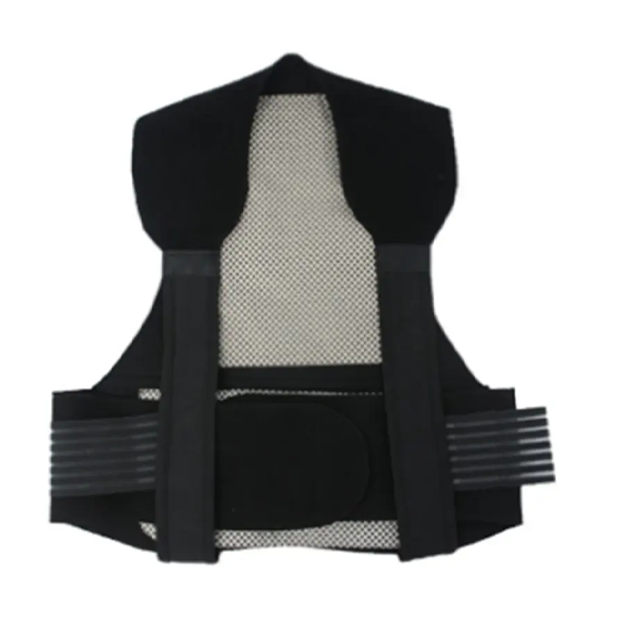 Wholesale Adjustable Support Stretcher Waist Vest Posture Corrector Belts Injury Back Brace With Heating Pad