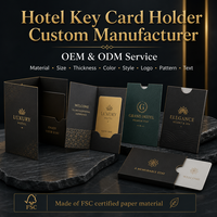 Porte-cartes de luxe lavande avec logo monogramme en feuille d'or rose pour cartes de chambre d'hôtel de luxe et d'hôtesse familiale