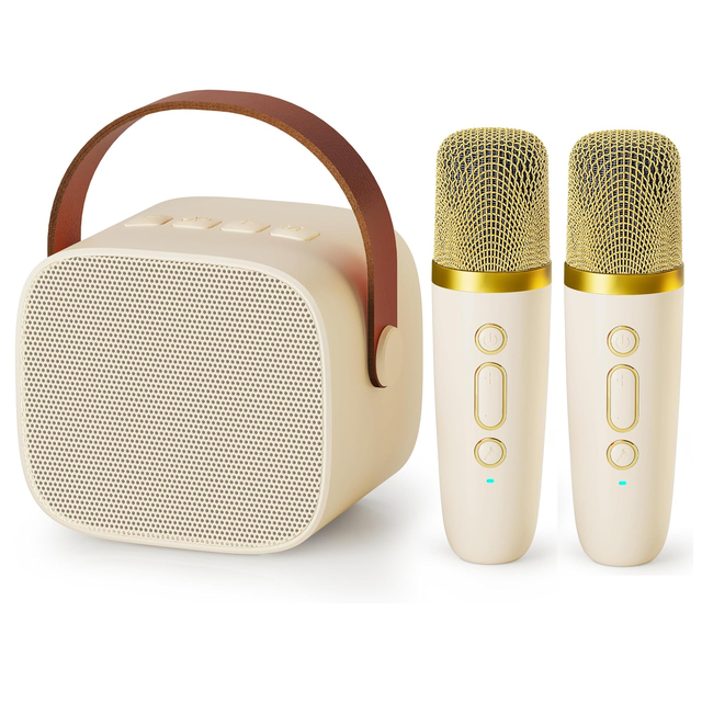 Portable Kids Sing RGB Changer 2 Microphone Mini Karaoke Machine for 5.1 Wireless Dual Mode Professional Home Speaker