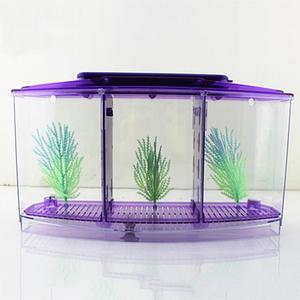 LED Light Acrylic Three Splits Betta Fish Bowl Triple <strong>Bow</strong> Fighting Isolation Breed Box for <strong>Aquarium</strong> - Product Image 2
