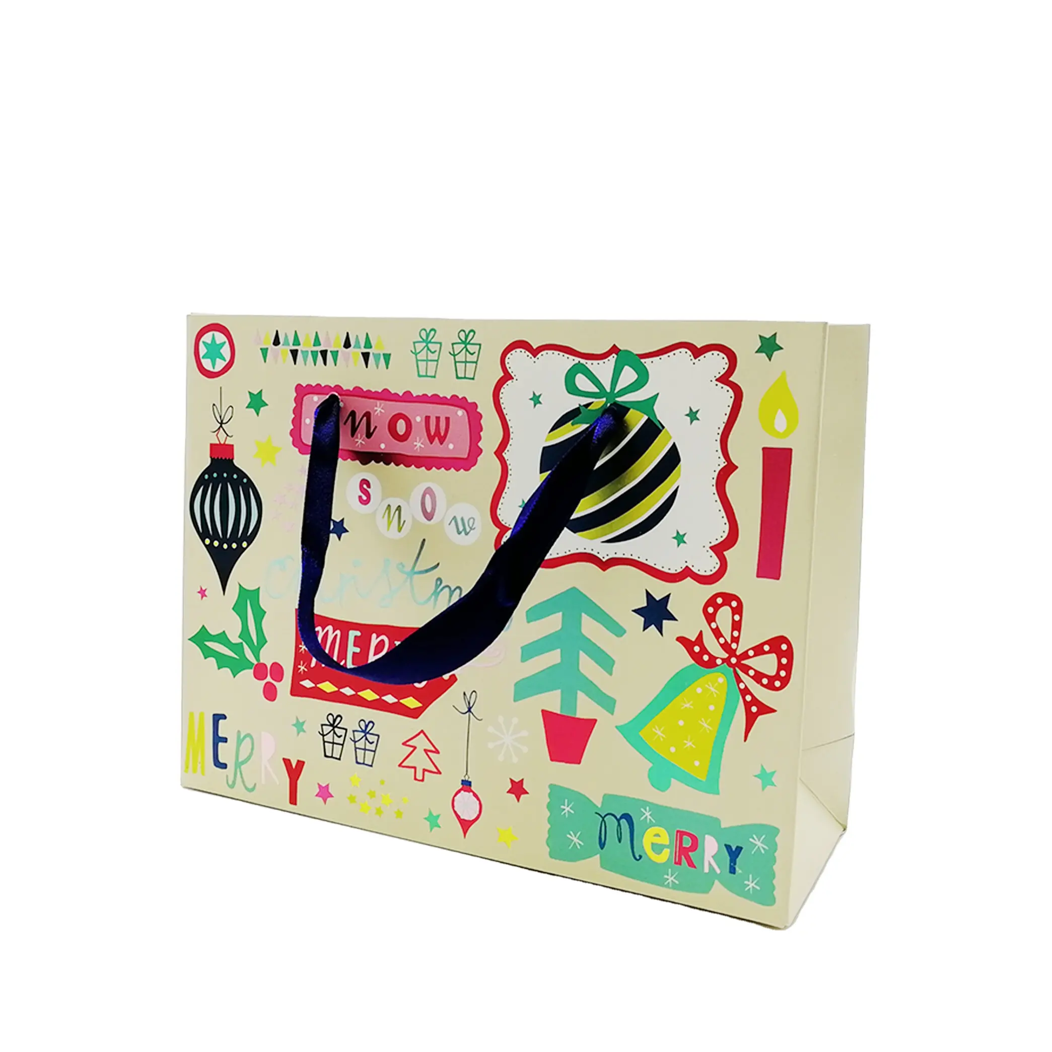 Sacchetti di carta Kraft regalo per bambini con motivo colorato personalizzato per feste di compleanno