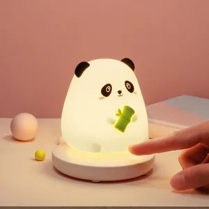 Cute Silicone Small Usb Baby Night Light Rechargeable Animal Lamp For Kids