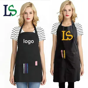 Custom logo nail beauty bib with 2 pockets salon hair stylist apron women