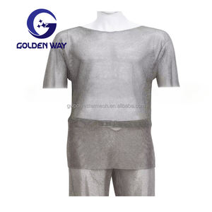 Conception personnalisée en acier inoxydable argenté cotte de mailles ensemble de vêtements de boucher chemise de sécurité robe blindée en chaîne - Product Image 5