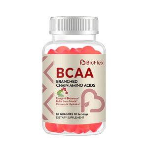 Gummies de <span class=keywords><strong>BCAA</strong></span> (acides aminés à chaîne ramifiée) de qualité alimentaire, saveur naturelle, 1000 mg, pour la récupération musculaire, marque privée OEM en gros - Product Image 1