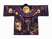 Manteau Happi Anime Personnalisé, Veste Kimono Haori Japonaise, Impression par Sublimation pour Club de Fans de Cosplay