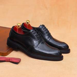 Chaussures classiques pour hommes en cuir véritable de haute qualité, grande taille, imperméables, avec amorti, désodorisantes et antidérapantes pour l'hiver et l'automne - Product Image 1