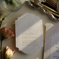 Tarjeta de Felicitación de Boda con Impresión Digital y Relieve 3D Premium, Papel Artístico, Modelo CN/GUA 465