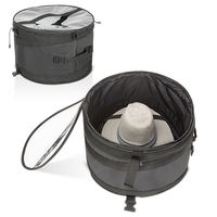 Sac de rangement pliable pour chapeau OEM, logo personnalisé, grande capacité, étui de transport rond pour chapeau, organiseur
