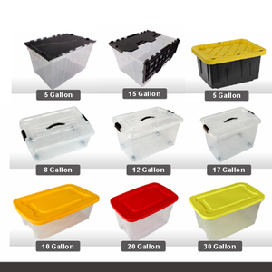 Boîtes de rangement en plastique PP robustes empilables Huangyan <span class=keywords><strong>JSL</strong></span> de 5/12/15/27/30/40 gallons, moules ODM et OEM - Product Image 6
