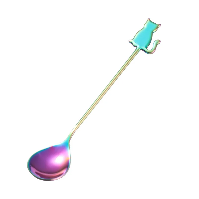 Rainbow cat spoon A
