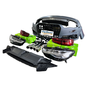 Qualité supérieure, pour <span class=keywords><strong>Audi</strong></span> A6, mise à niveau vers <span class=keywords><strong>RS6</strong></span>, pièces de voiture, pare-chocs, phares, calandre, ailerons, pare-chocs arrière, ailes, capots, <span class=keywords><strong>prix</strong></span> bas - Product Image 4