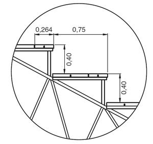 Gradas Prefabricadas de Acero Galvanizado en Caliente Serie G2M de la Marca CETA Hechas en Italia, Personalizables y Duraderas - Product Image 2