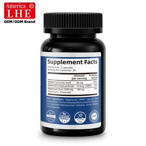 Etiqueta Personalizada Shecome, Suplemento de L-Treonato de Magnesio, Calidad del Sueño, Salud Cerebral, 60 Cápsulas de L-Treonato de Magnesio - Product Image 5