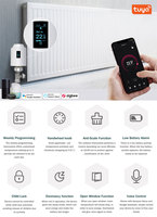 TRV602 Ultra-low Power OLED Scree Zigbee Tuya Programación semanal Calefacción inalámbrica Habitación Radiador Termostato Válvula termostática