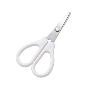 Student Scissors Stainless Steel White Straight Head Office Stationery Small Size - Product Image 3