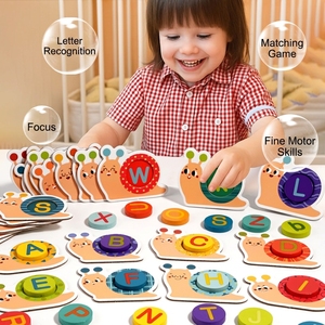 <span class=keywords><strong>Juego</strong></span> <span class=keywords><strong>de</strong></span> Emparejamiento <span class=keywords><strong>de</strong></span> Letras del Alfabeto con Temática <span class=keywords><strong>de</strong></span> Caracol <span class=keywords><strong>de</strong></span> Madera, 26 Letras, <span class=keywords><strong>Juego</strong></span> <span class=keywords><strong>de</strong></span> Asociación para la Primera Infancia, Juguetes Preescolares para Niños - Product Image 2