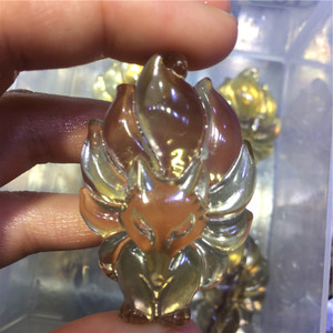 ฟ็อกซ์ฟลูออไรต์เก้าหางคริสตัลควอตซ์ขัดธรรมชาติขายส่ง - Product Image 2
