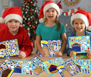 Autocollants <span class=keywords><strong>de</strong></span> la nativité pour enfants crèche artisanat faire une scène autocollant autocollants <span class=keywords><strong>de</strong></span> noë<span class=keywords><strong>l</strong></span> en vrac religieux fête faveurs fournitures - Product Image 5
