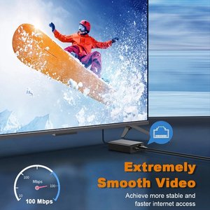 อะแดปเตอร์การ์ดเครือข่ายไมโคร-ยูเอสบี อีเธอร์เน็ต 100M สำหรับ 4K ไฟร์ทีวีสติ๊ก อีเธอร์เน็ต สวิตช์ เราเตอร์ เป็นอะแดปเตอร์ RJ45 - Product Image 3