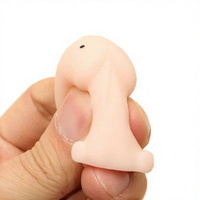 1 unidad Mini Juguete Blandito de Plástico con Forma de Pene, Divertido, de Dibujos Animados, para Aliviar el Estrés, Regalo