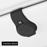 Clip magnétique pour lunettes de soleil en cuir de luxe multifonctionnel populaire pour voiture Pare-soleil Rangement portable pour lunettes de soleil Clip pour carte
