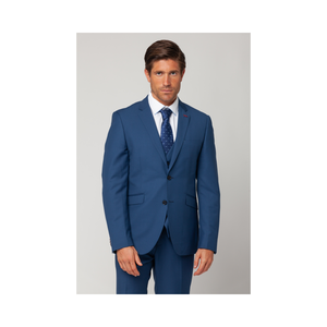 Superventas 80% poliéster 20% viscosa cómodo nuevo diseño azul trajes de hombre y chaqueta para la venta - Product Image 1