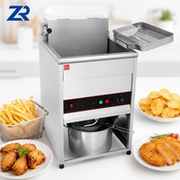 Comercial Popular Presión Friteuses 2l 30l Freestand Restaurante Pollo Gas Freidora Máquina