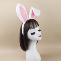 Serre-tête Lapin de Pâques Fait Main pour Enfants avec Oreilles et Nez – Ensemble de Décoration de Fête Automne Hiver en Peluche Adorable