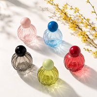 Flacon pulvérisateur vide de luxe en verre noir de 50 ml en forme de citrouille pour emballage cosmétique