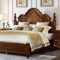 Luxuriöse Massivholz-Schlafzimmersets in Kingsize, Amerikanischer Stil, Handgeschnitzte Massivholzmöbel für Moderne & Traditionelle Häuser