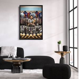 Stampa su Tela del Gioco Conquest di <span class=keywords><strong>Lionel</strong></span> Messi, Poster Incorniciato, Decorazione per la Casa, Immagine Personalizzata di Calcio - Product Image 4