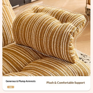 Sillón Reclinable de Tela, Sillón Individual Tipo Mecedora, Cómodo Sillón de Descanso para Sala de Estar, Balcón, Hogar - Product Image 4