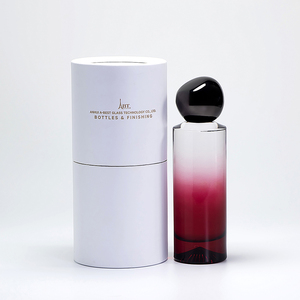 Flacone per Profumo Personalizzabile 100ml, Sottile e Alto con Fondo Spesso, in Vetro con Tappo Nero - Product Image 1